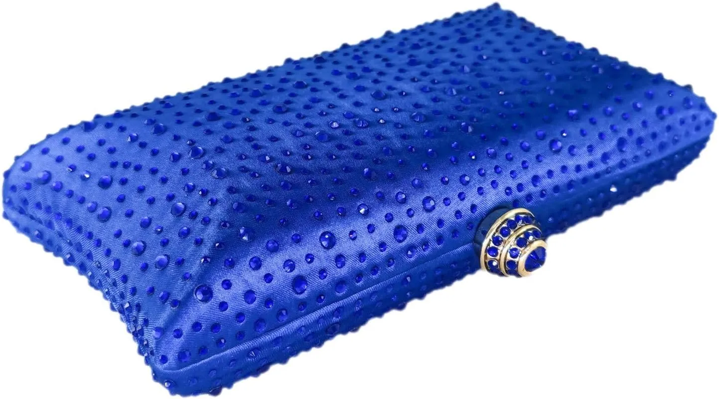 Boutique De FGG Crystal Clutch Purse for Women Formal Evening Bags Party Rhinestone Clutch Bag Wedding Prom Handbags,Mini