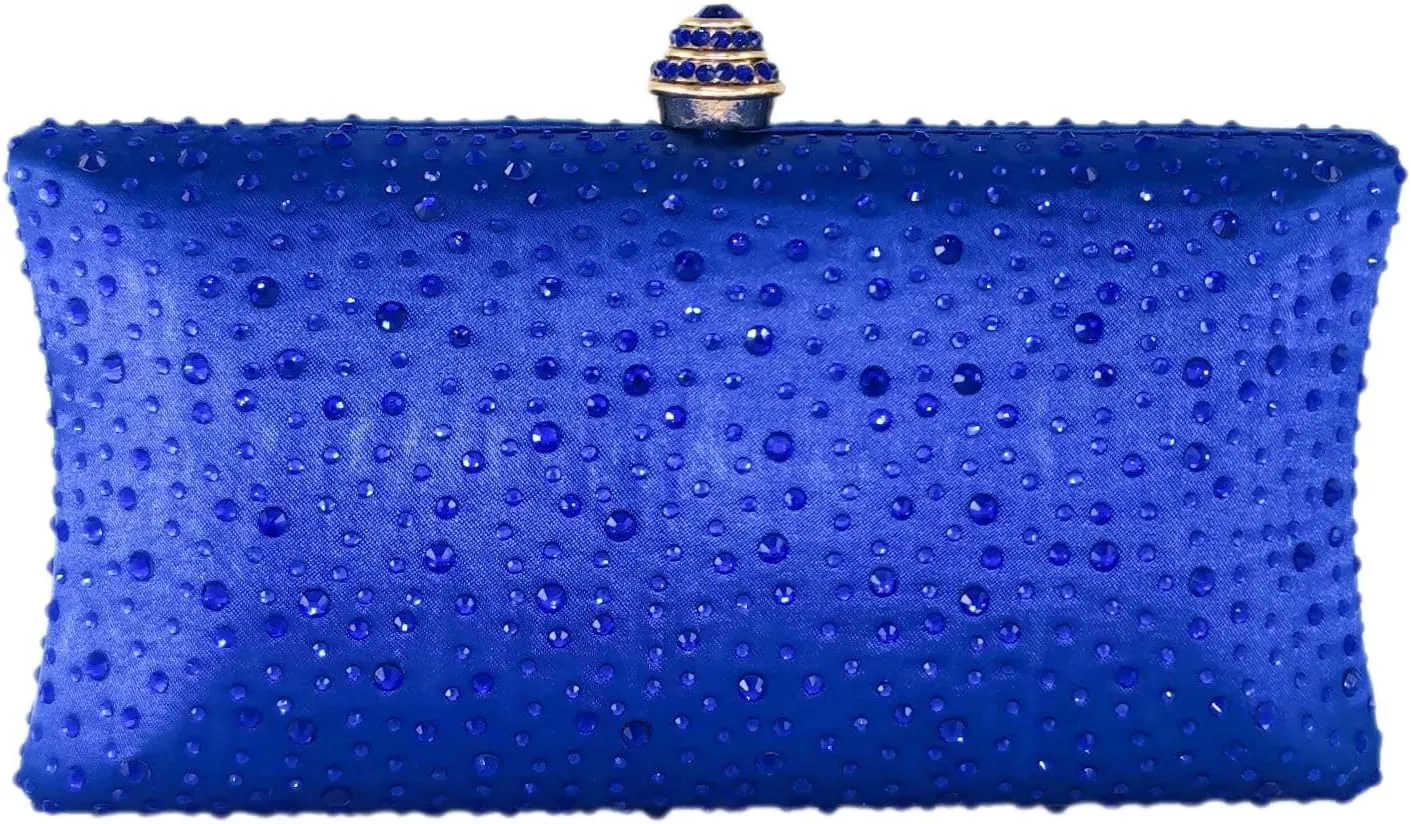Boutique De FGG Crystal Clutch Purse for Women Formal Evening Bags Party Rhinestone Clutch Bag Wedding Prom Handbags,Mini