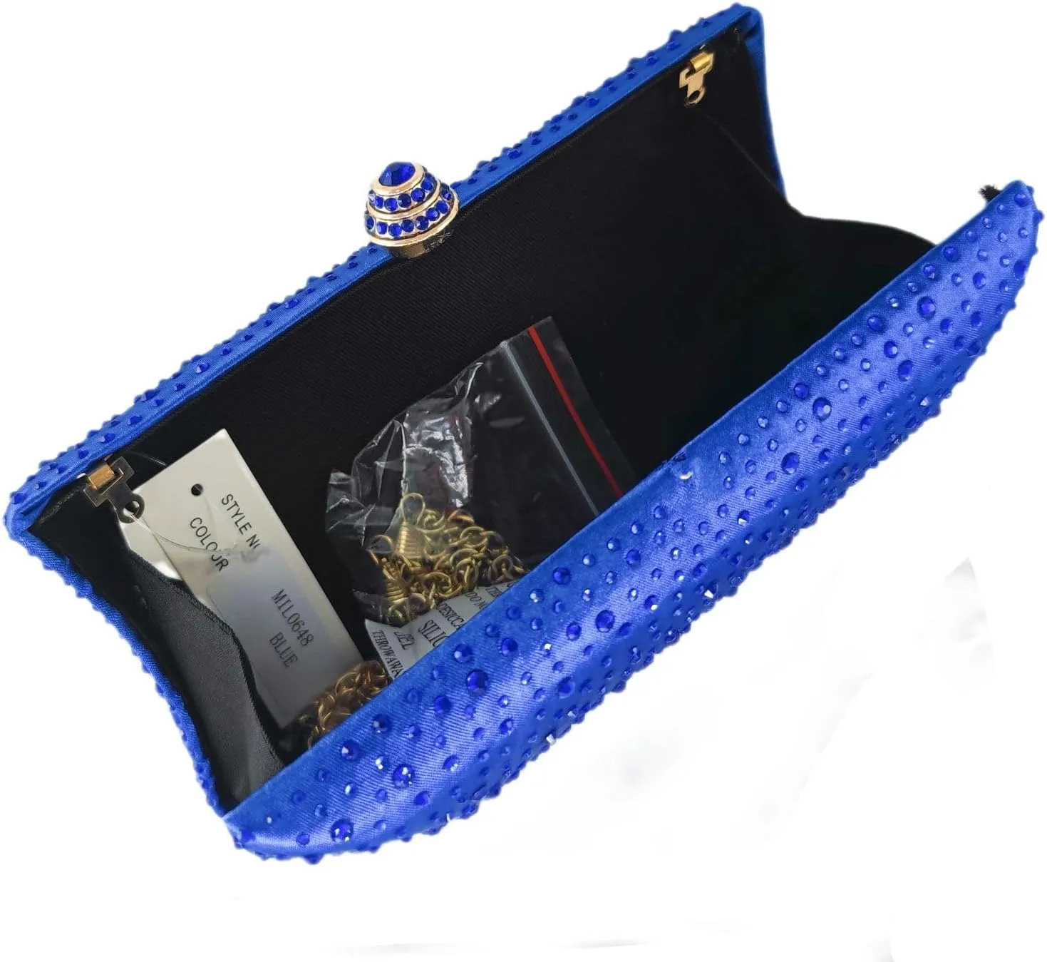 Boutique De FGG Crystal Clutch Purse for Women Formal Evening Bags Party Rhinestone Clutch Bag Wedding Prom Handbags,Mini