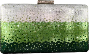 Boutique De FGG Crystal Evening Bags for Women Formal Party Box Clutch Wedding Rhinestone Handbags Bridal Clutch Purse,Mini