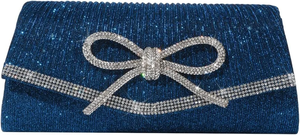 Bow Purse Evening Clutch Purses for Women Formal Wedding Party Prom Envelope Crossbody Bag