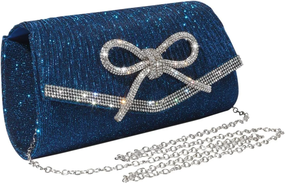 Bow Purse Evening Clutch Purses for Women Formal Wedding Party Prom Envelope Crossbody Bag