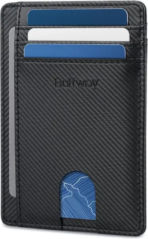 Buffway Slim Minimalist Front Pocket RFID Blocking Leather Wallets for Men and Women