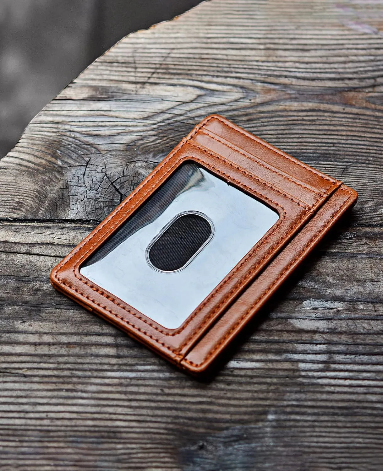 Buffway Slim Minimalist Front Pocket RFID Blocking Leather Wallets for Men and Women