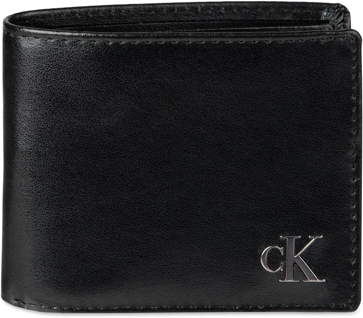 Calvin Klein Men's RFID Leather Minimalist Bifold Wallet with Multiple Card Slots and ID Window