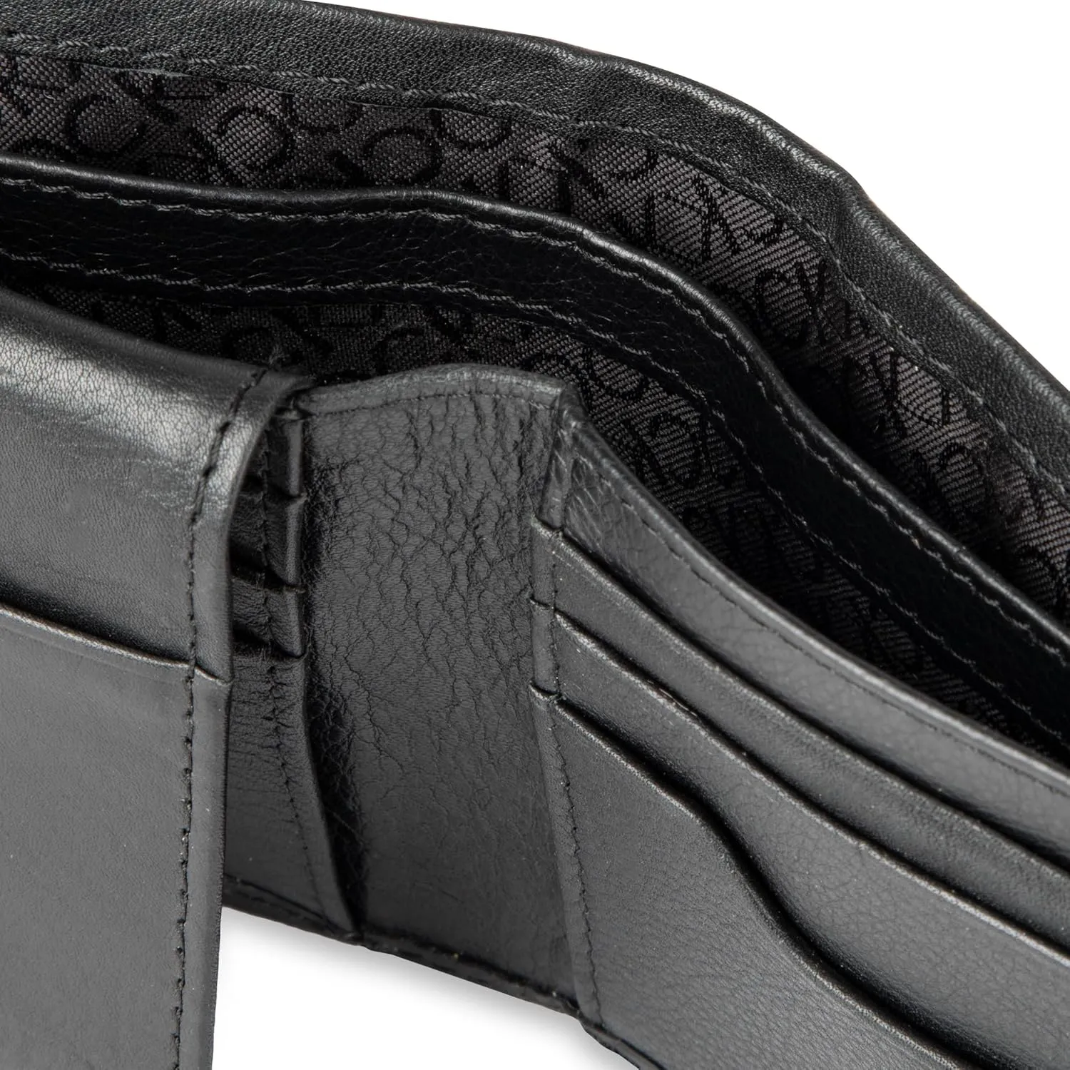 Calvin Klein Men's RFID Leather Minimalist Bifold Wallet with Multiple Card Slots and ID Window