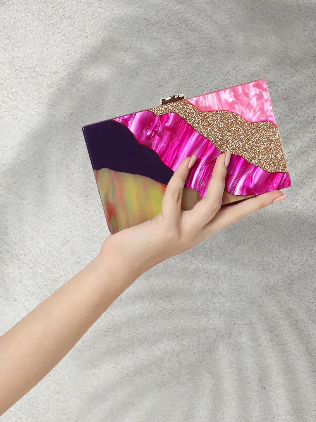 Caprese Gaida Small Fuchsia Clutch