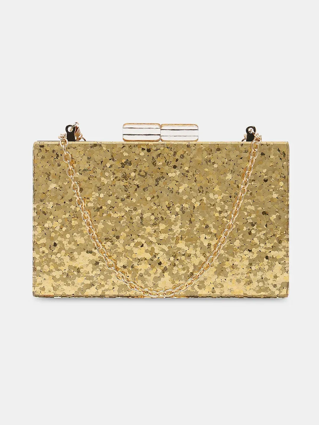 Caprese Gianna Small Gold Clutch