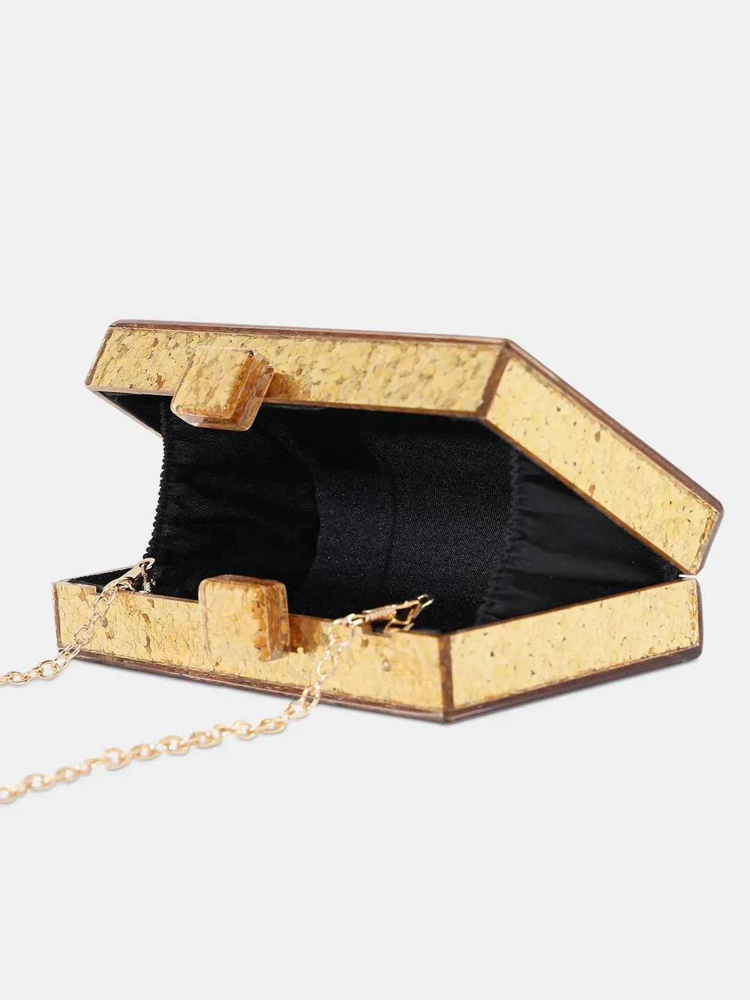 Caprese Gianna Small Gold Clutch