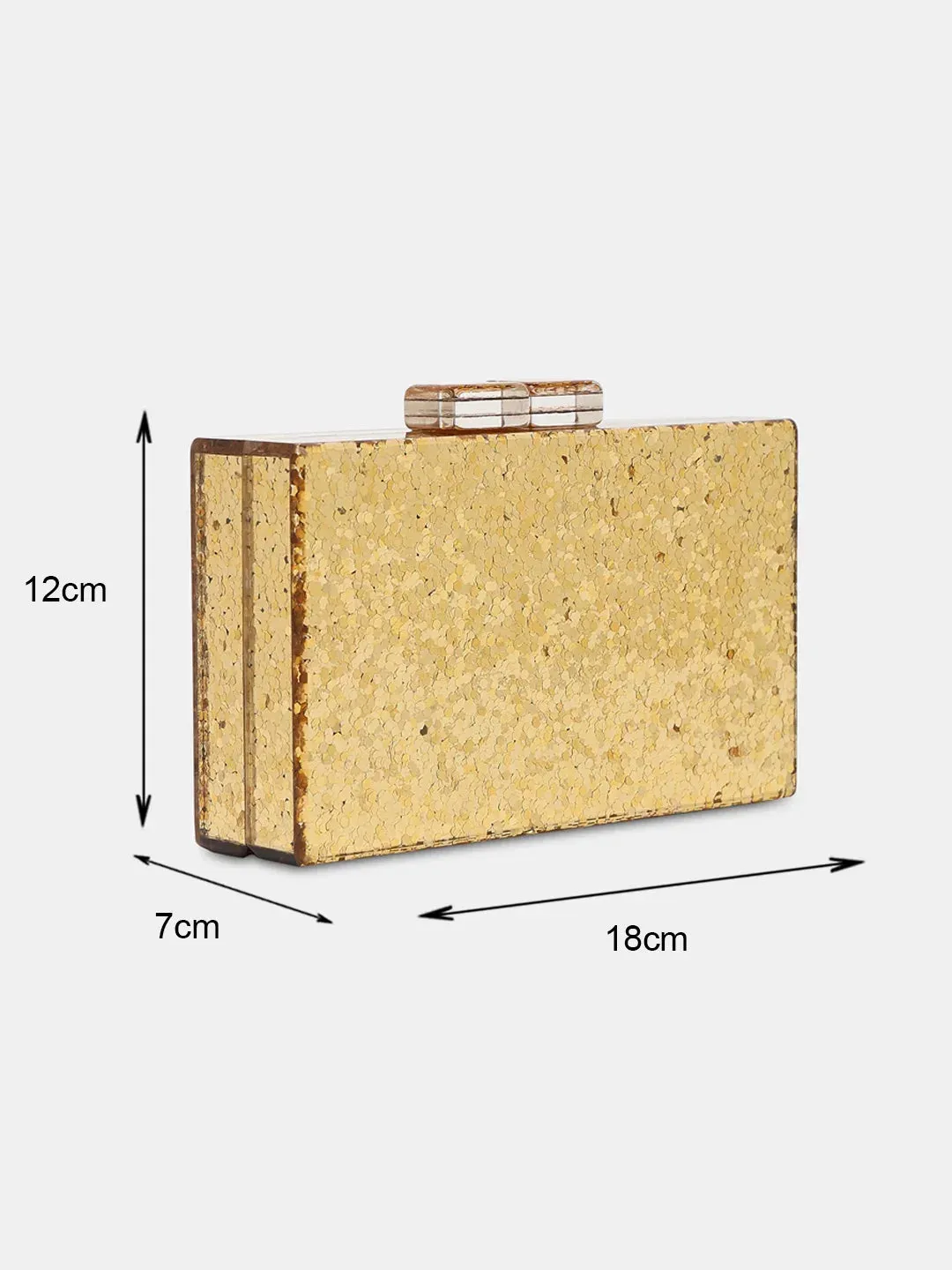 Caprese Gianna Small Gold Clutch