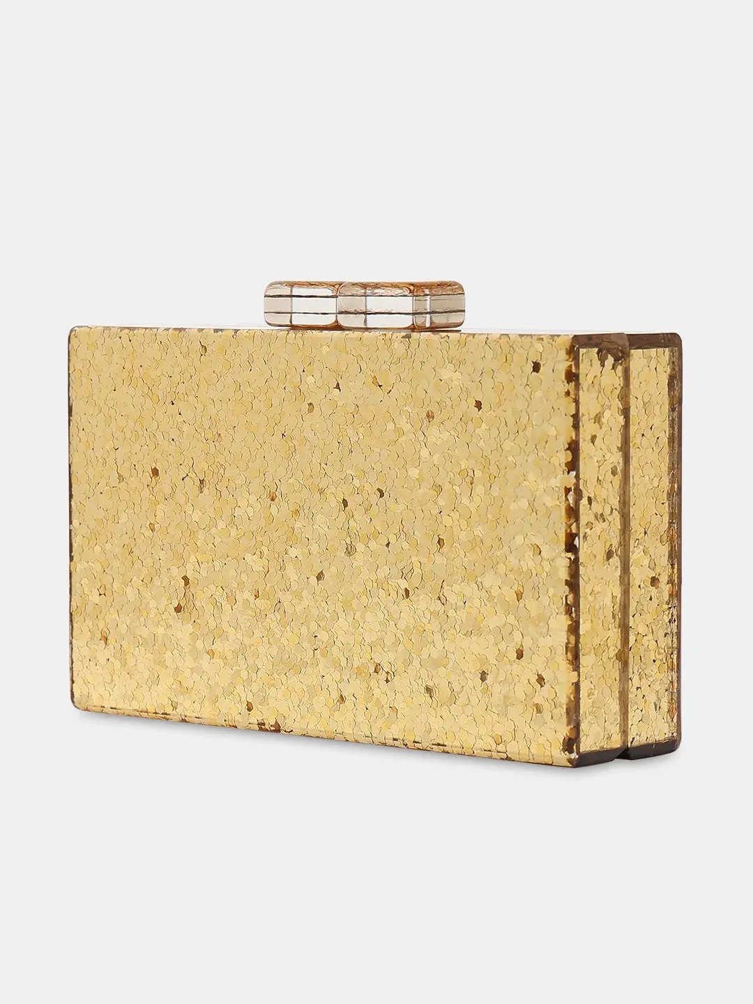 Caprese Gianna Small Gold Clutch