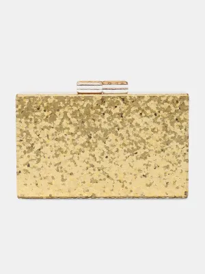Caprese Gianna Small Gold Clutch