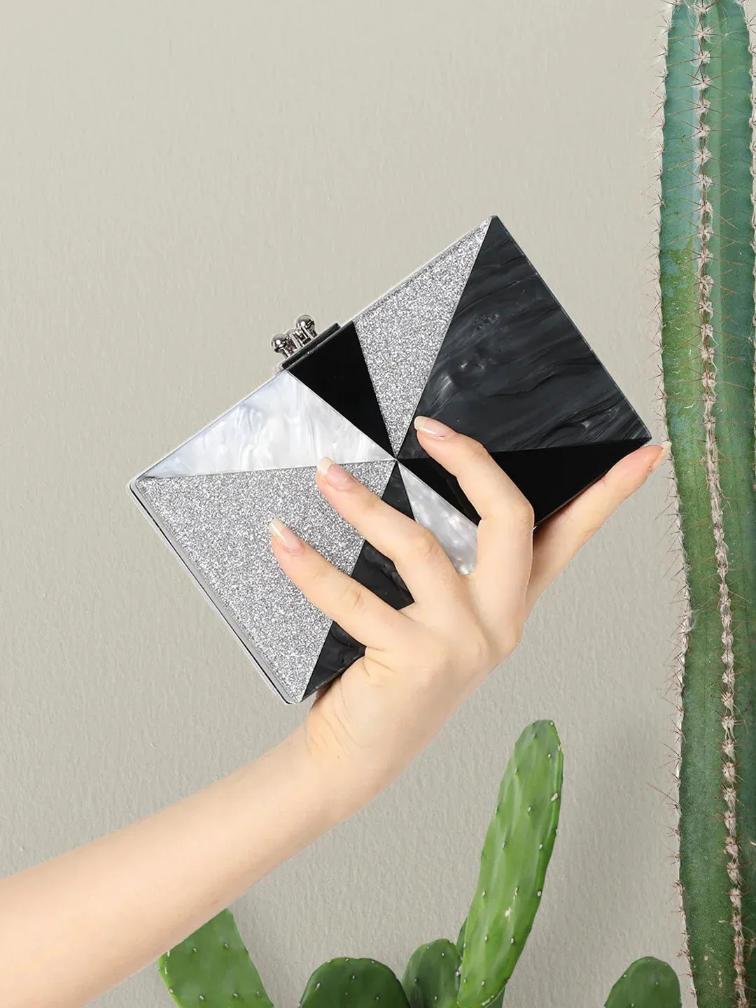 Caprese Gilia Small Black Clutch
