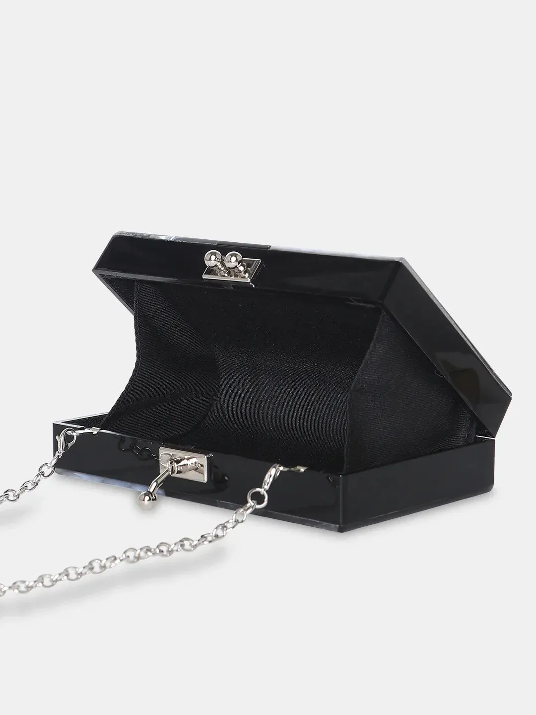 Caprese Gilia Small Black Clutch