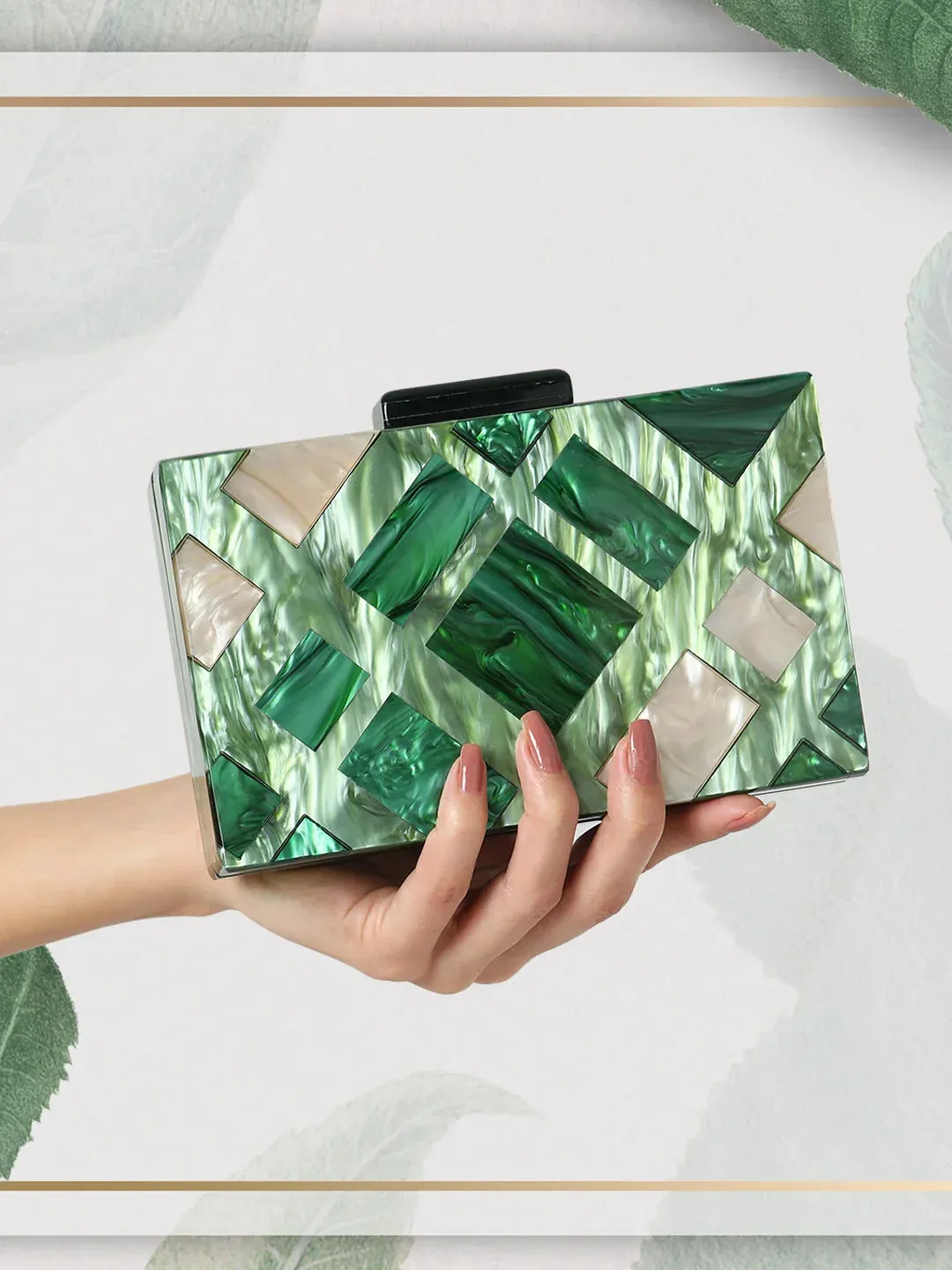 Caprese Gisella Small Green Clutch