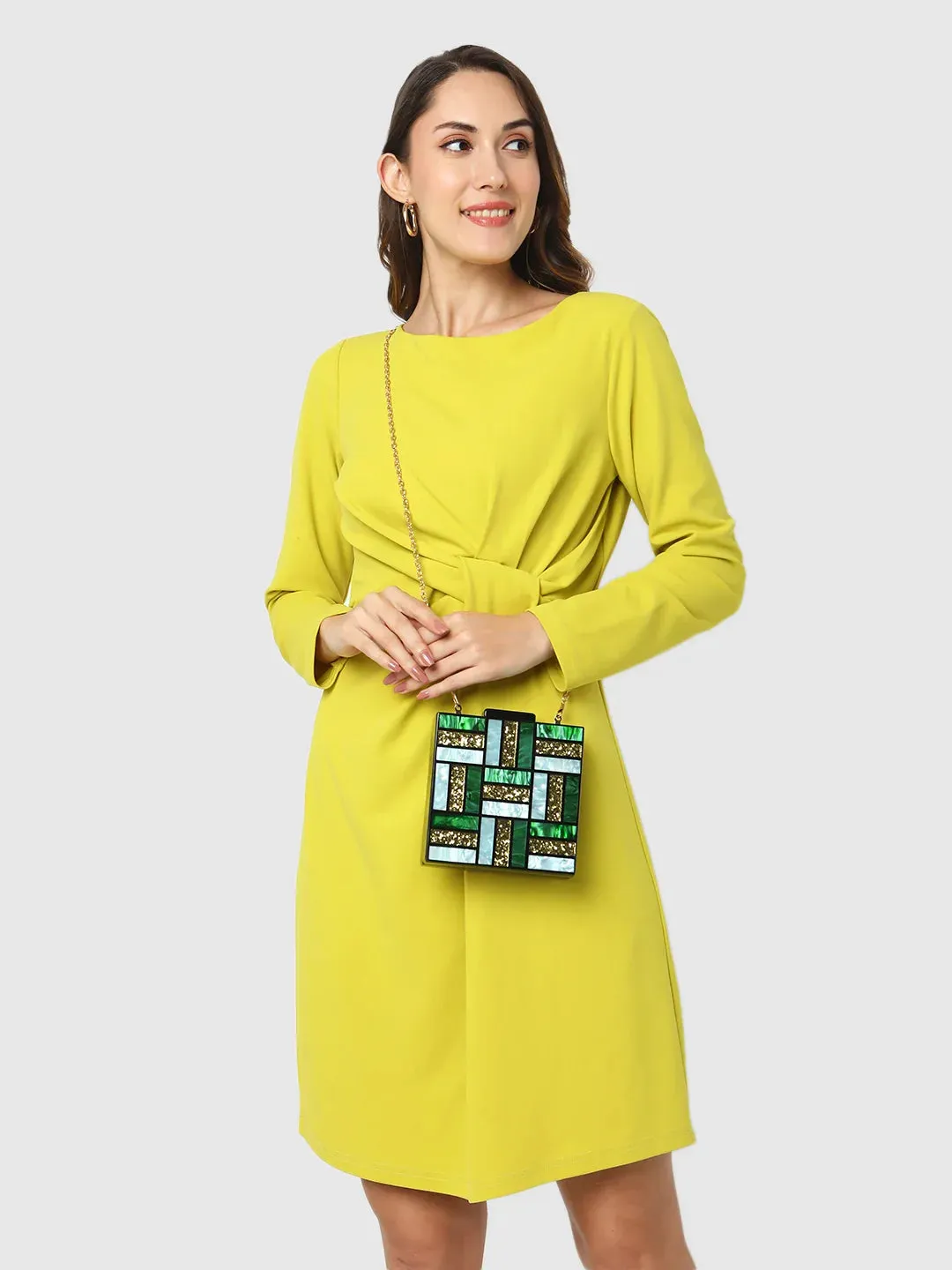 Caprese Grazia Small Green Clutch