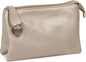 Caracol Women's Crossbody Purse Bag With Adjustable Removable Shoulder Strap and Wristlet Vegan Leather