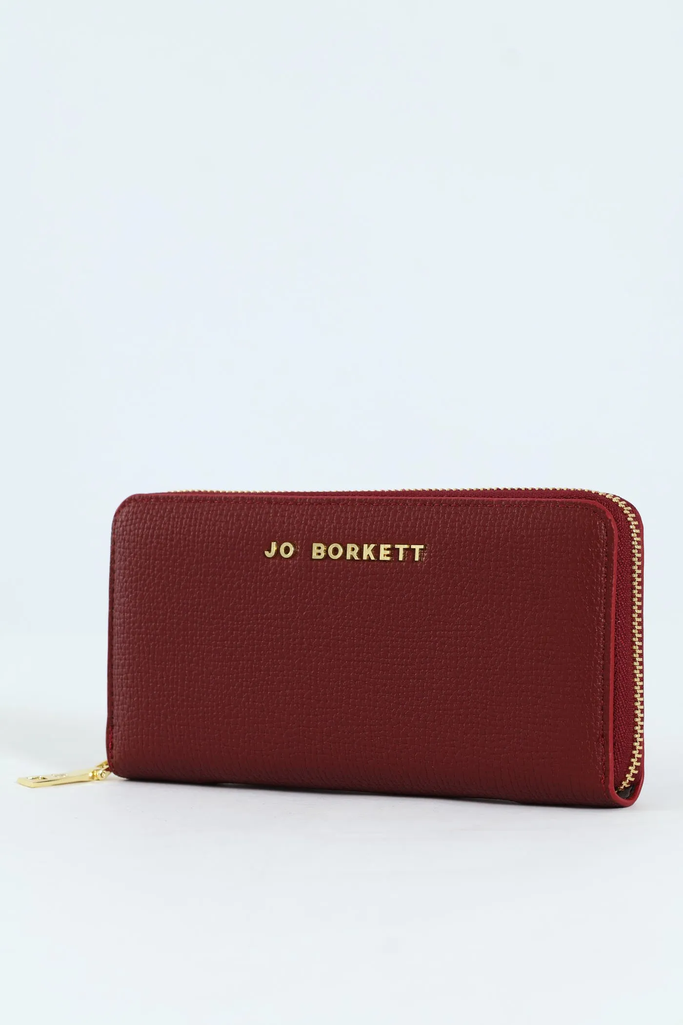 Carrie Pebble Raised Logo Ziparound Purse - Burgundy