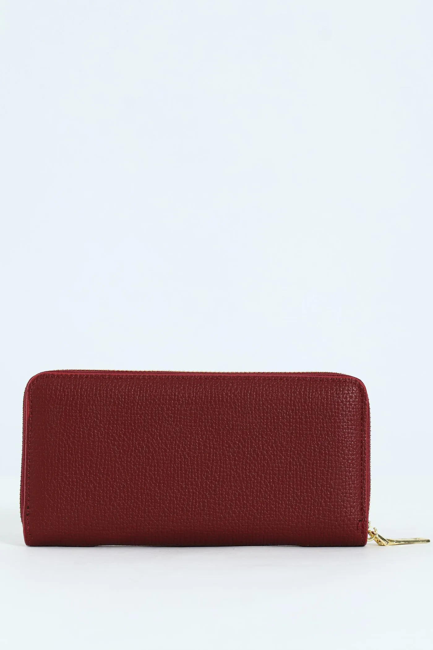 Carrie Pebble Raised Logo Ziparound Purse - Burgundy