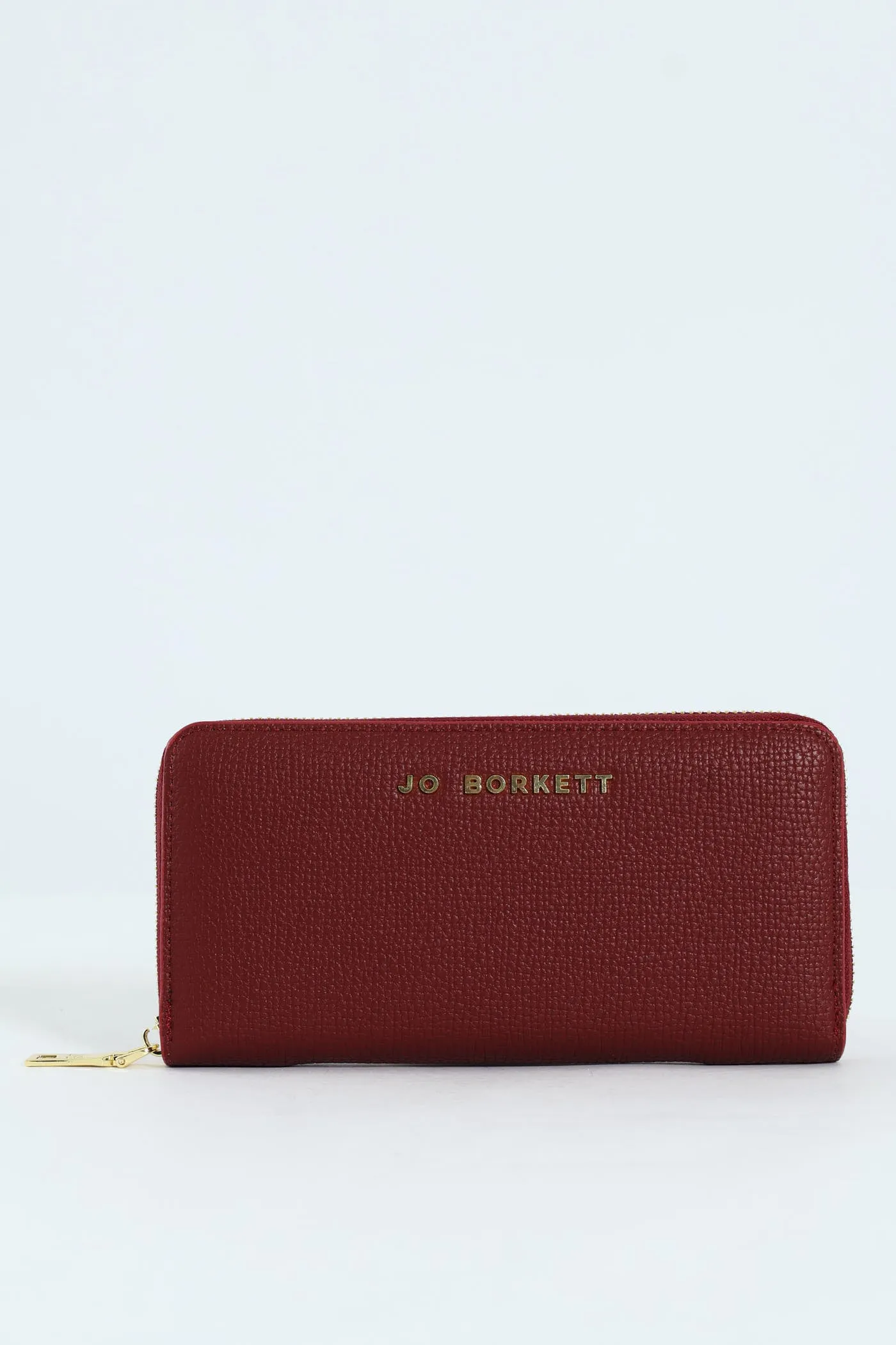 Carrie Pebble Raised Logo Ziparound Purse - Burgundy