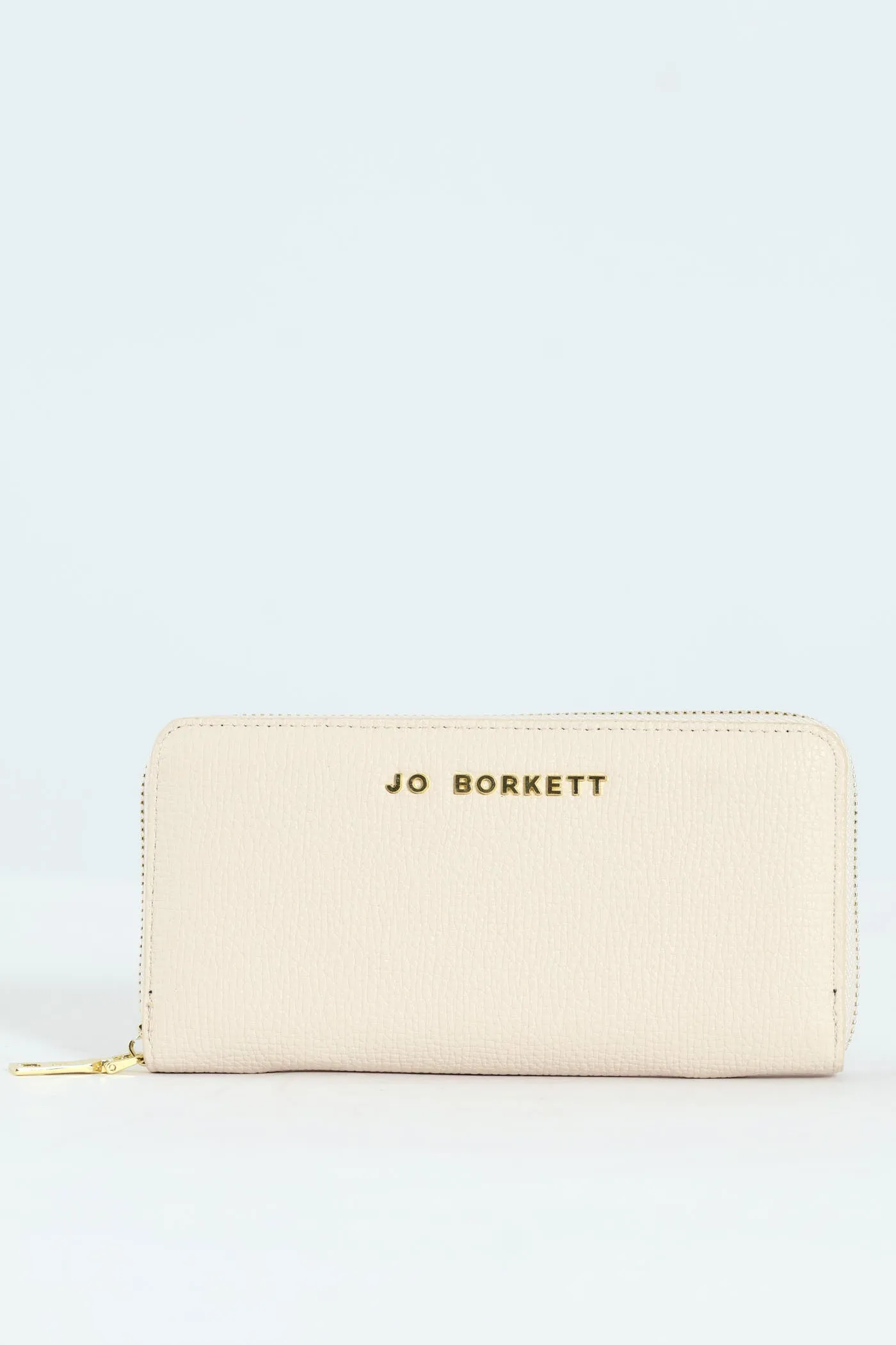 Carrie Pebble Raised Logo Ziparound Purse - Cream