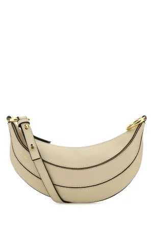 CHLOE Mini Ivory Leather Banana Crossbody Handbag