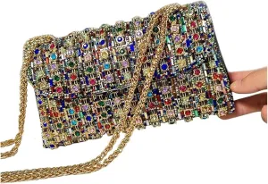 Clutch Bag For Women Handbag Rhinestone Summer Wedding Party Shoulder Bags For 6.7 ''Purses For Wedding Party Prom