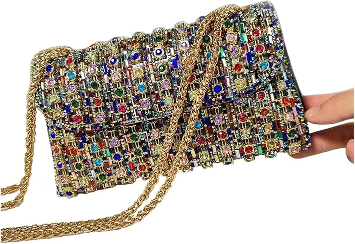 Clutch Bag For Women Handbag Rhinestone Summer Wedding Party Shoulder Bags For 6.7 ''Purses For Wedding Party Prom