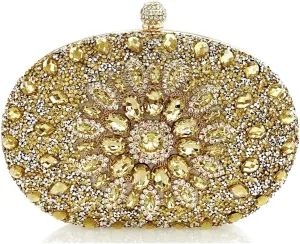 Clutch Purses for Women Evening Bag Nude Purse Luxury Handbag Bride Wallet Glitter Multicolor Rhinestone Bags