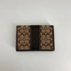 Coach Brown Logo Card Holder