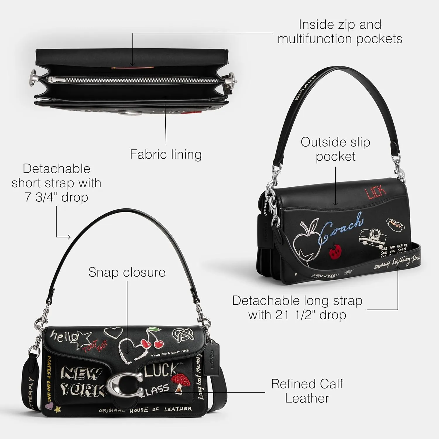 Coach Tabby Shoulder Bag 26 with Sketch Print