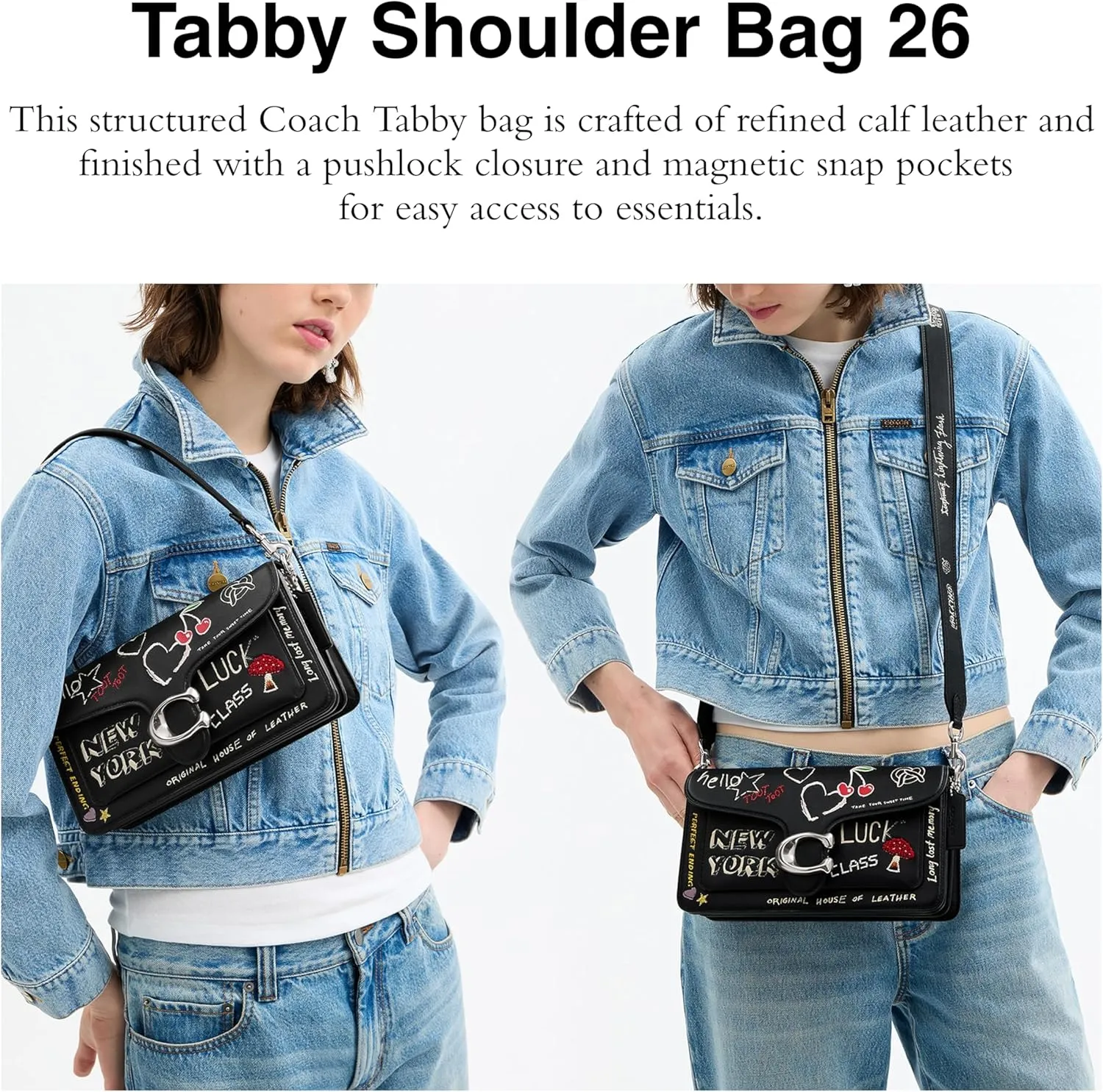 Coach Tabby Shoulder Bag 26 with Sketch Print