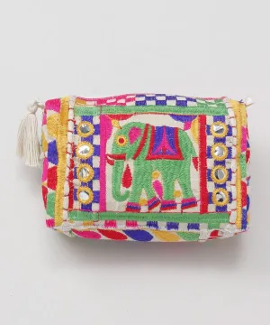Colorful Embroidered Pouch