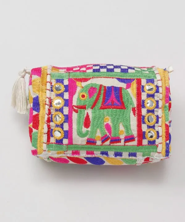 Colorful Embroidered Pouch