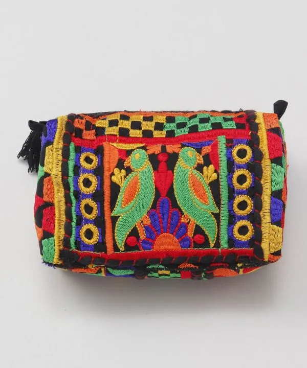 Colorful Embroidered Pouch