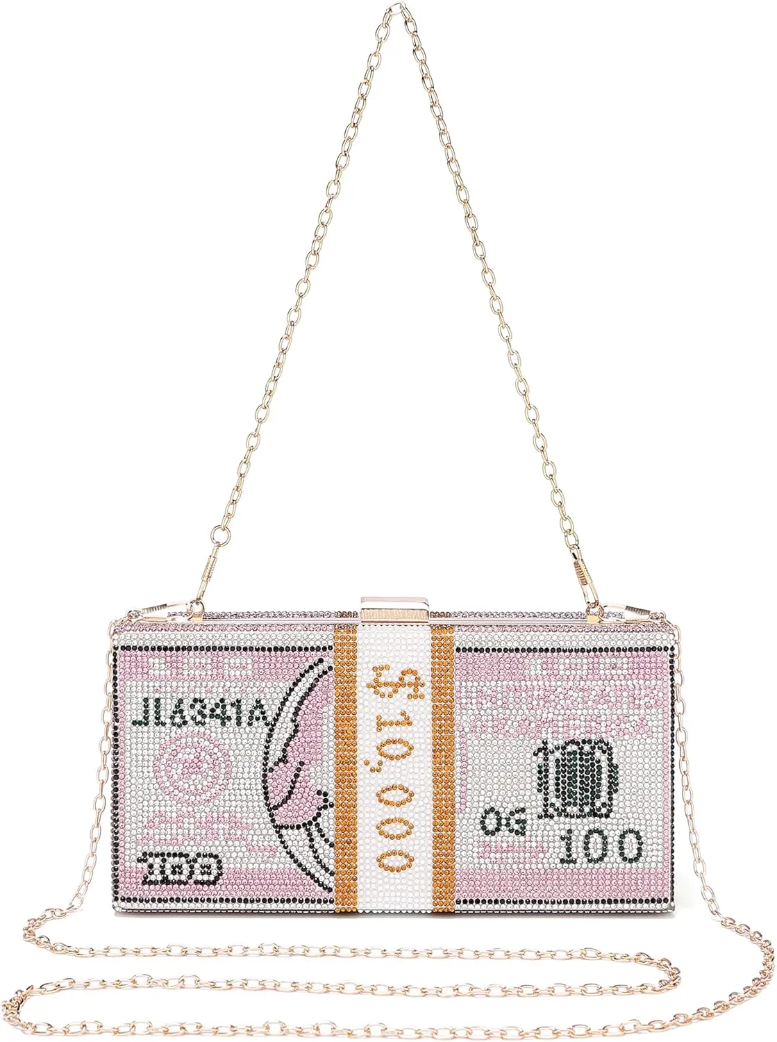 Covelin Dollar Clutch Purse for Women from, Rhinestone Evening Handbag Money Bag