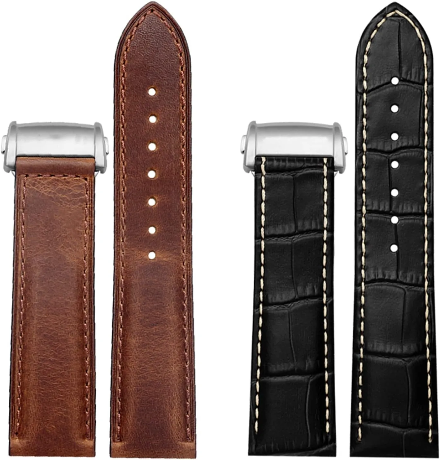 Cowhide Leather Watchband 20mm 22mm Strap Folding Buckle For Hamilton Khaki Aviation Classic Series Men Bracelet