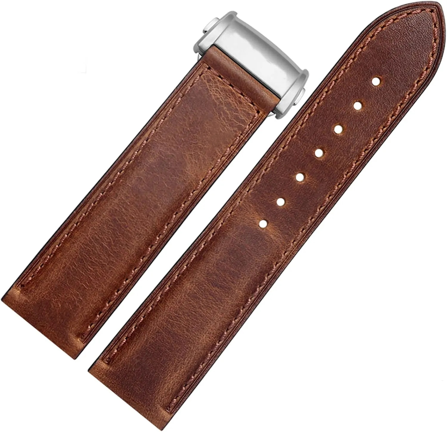 Cowhide Leather Watchband 20mm 22mm Strap Folding Buckle For Hamilton Khaki Aviation Classic Series Men Bracelet