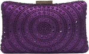 Crystal Box Clutch Rhinestone Handbags For Women Party Purse Wedding Evening Bag