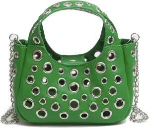 Cute Purse Studded Punk Purses Going Out Y2K Leather Shoulder Bag Everyday Vintage Handbag Aesthetic Purses