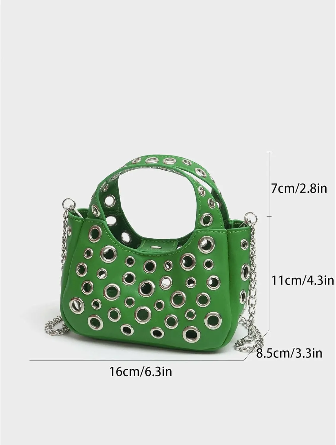 Cute Purse Studded Punk Purses Going Out Y2K Leather Shoulder Bag Everyday Vintage Handbag Aesthetic Purses