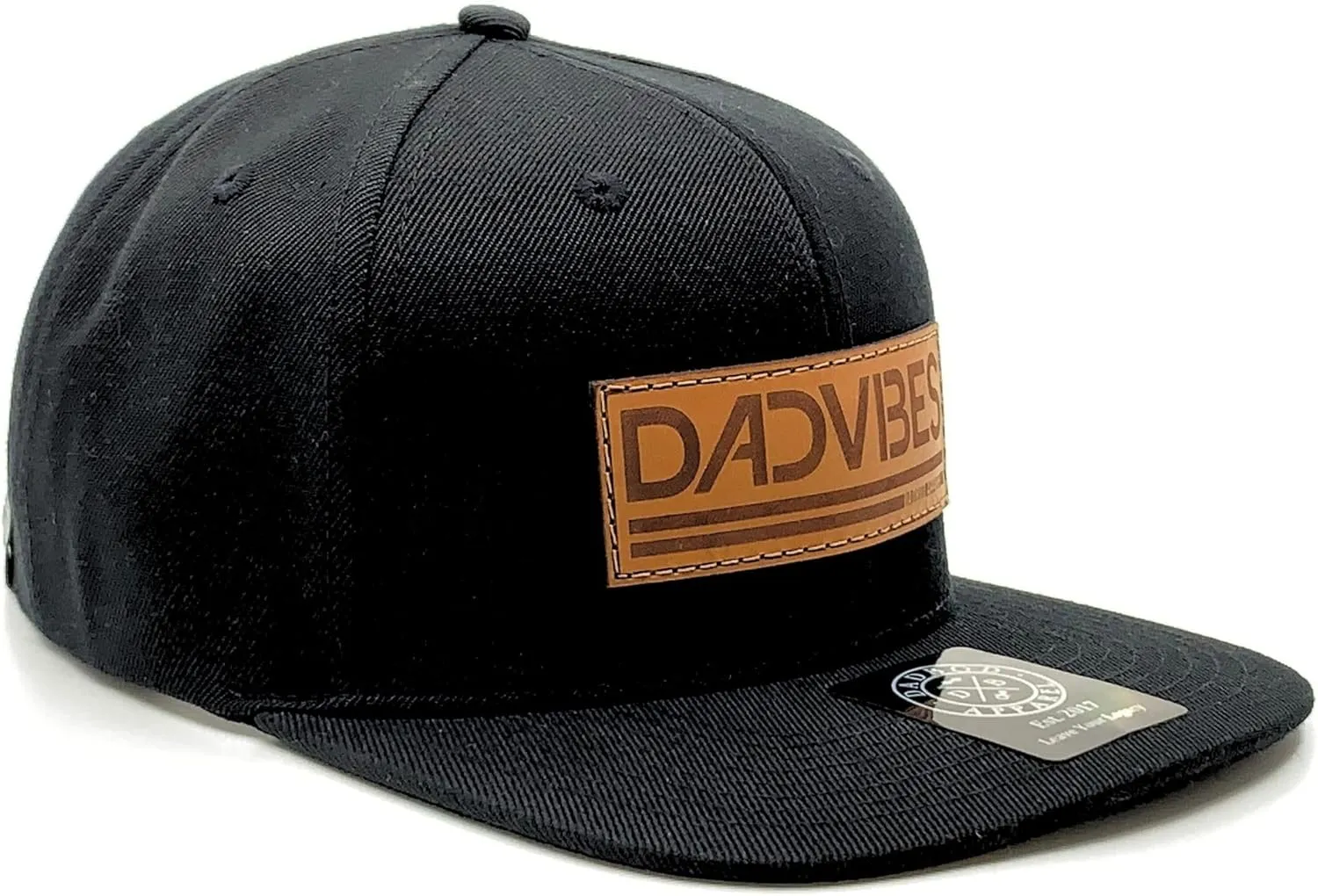 DadVibes Dad Hat - Snapback Baseball Cap Mens Leather Patch
