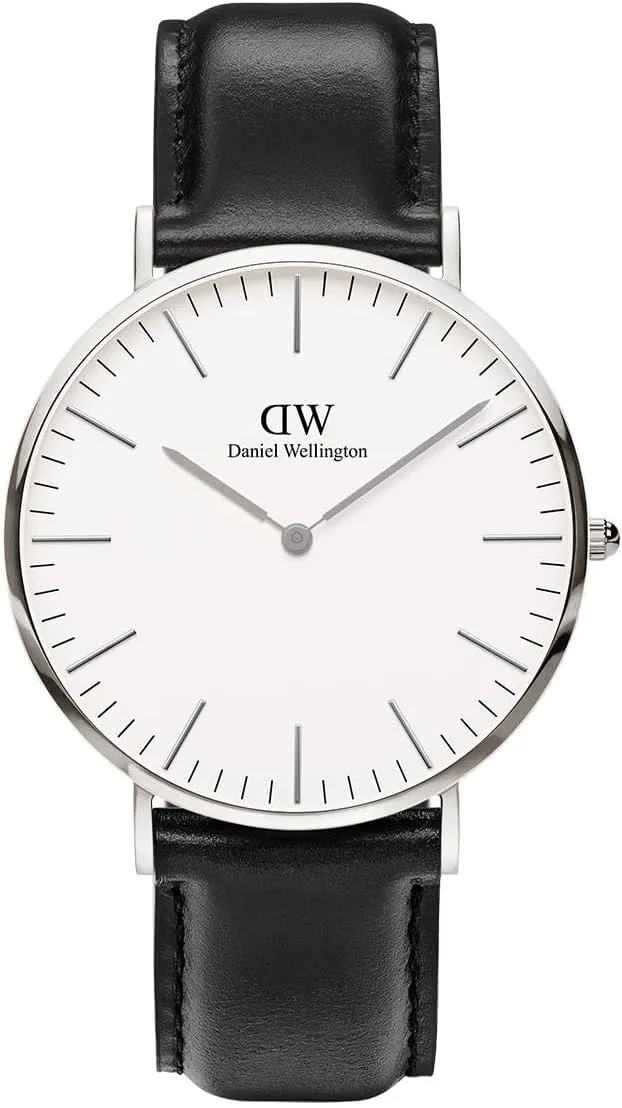 Daniel Wellington Classic Men’s Watch - 36mm - 40mm Case, Japanese Quartz Movement, Leather Strap, Water Resistant, Analog Watch for Men - Sheffield