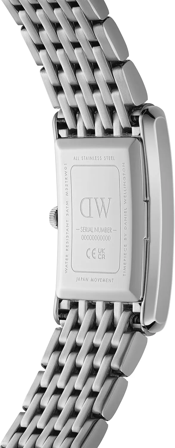 Daniel Wellington Unisex Bound Watch - Square Case, Japanese Quartz Movement, Leather or Stainless Steel Strap, Vintage Watch for Women and Men