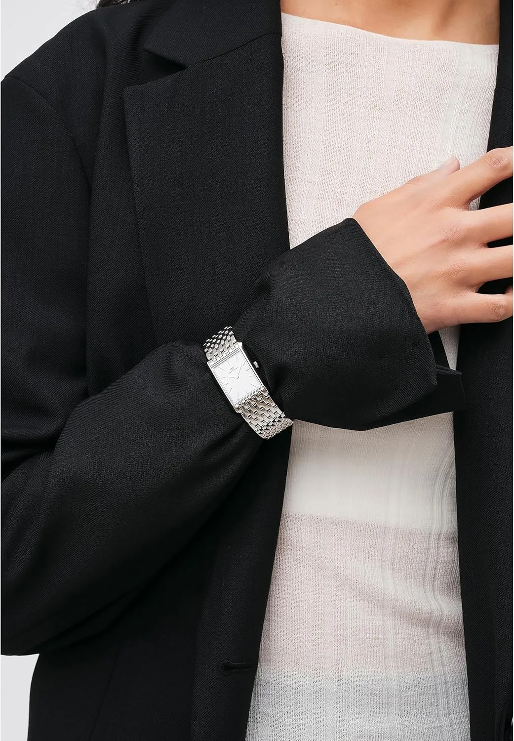 Daniel Wellington Unisex Bound Watch - Square Case, Japanese Quartz Movement, Leather or Stainless Steel Strap, Vintage Watch for Women and Men