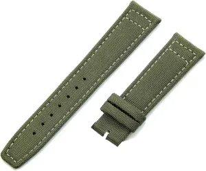 DASEB 20mm 21mm 22mm Nylon Canvas Watchband for IWC PILOT Portugal PORTOFINO Fabric Watch Strap Folding Buckle Cowhide Leather Belt