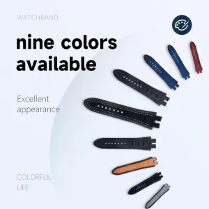 DASEB For EXCALIBUR Series 28mm Nubuck Leather Belt Silicone Watch Band Accessories Fit For Roger Dubuis Strap