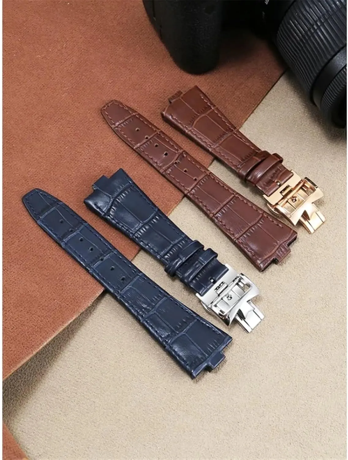 DASEB Genuine Leather Watchband For Vacheron Constantin Series 4500V 5500V P47040 Stainless Steel Buckle 25 * 8 25 * 7 Watch Strap