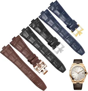 DASEB Genuine Leather Watchband For Vacheron Constantin Series 4500V 5500V P47040 Stainless Steel Buckle 25 * 8 25 * 7 Watch Strap