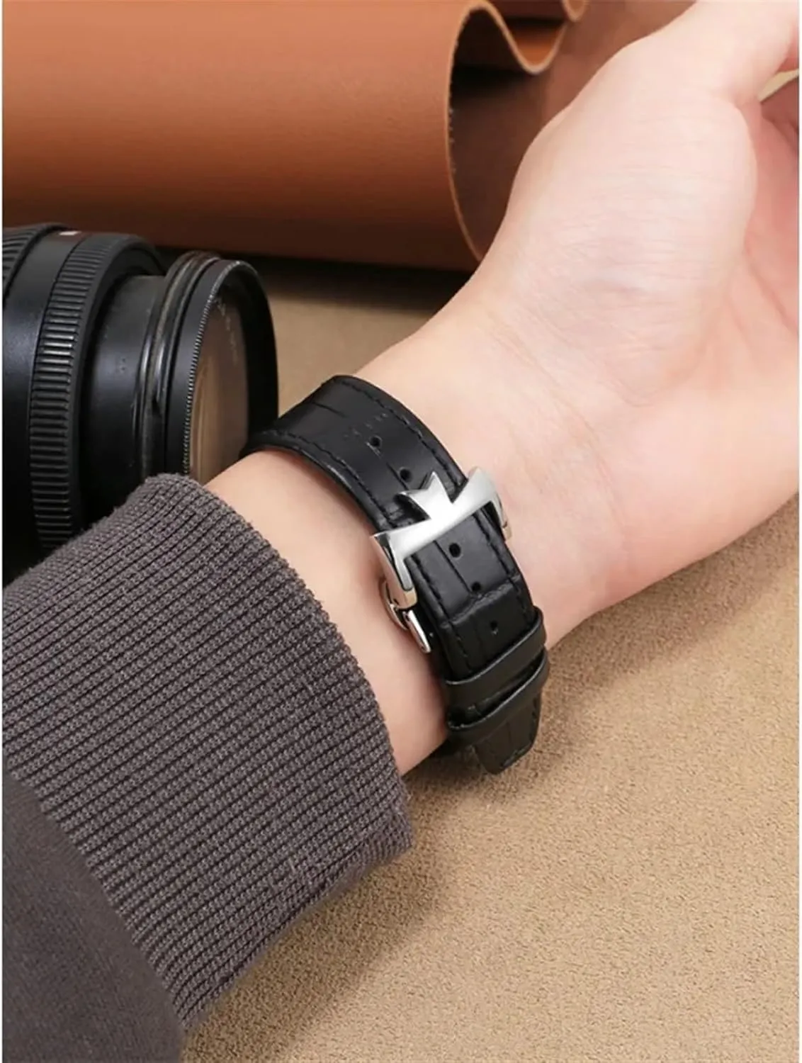 DASEB Genuine Leather Watchband For Vacheron Constantin Series 4500V 5500V P47040 Stainless Steel Buckle 25 * 8 25 * 7 Watch Strap